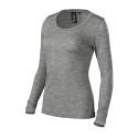 Triko dámské Merino Rise LS 160 tmavě šedý melír