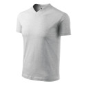 Tričko unisex V-neck 102 světle šedý melír