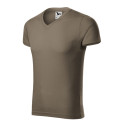 Tričko pánské Slim Fit V-neck 146 army