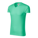Tričko pánské Slim Fit V-neck 146 mátová