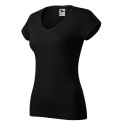 Tričko dámské Fit V-neck 162 černá