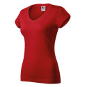 Tričko dámské Fit V-neck 162 červená