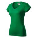 Tričko dámské Fit V-neck 162 středně zelená