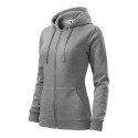 Mikina dámská Trendy Zipper 411 tmavě šedý melír